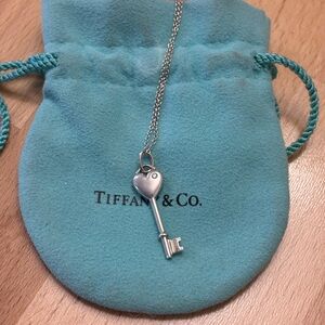 Tiffany & Co. Silver Heart Key Necklace